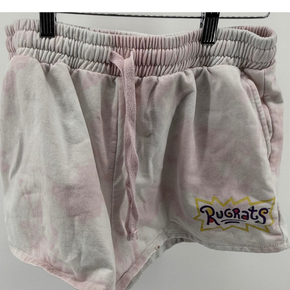 Nickelodeon Rugrats Tie Dye Lounge Shorts XL Extra Large Comfy 90s Cartoon Y2K